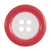 Buttons: Clear: Coloured Rim: 4 Hole: 18mm: Red