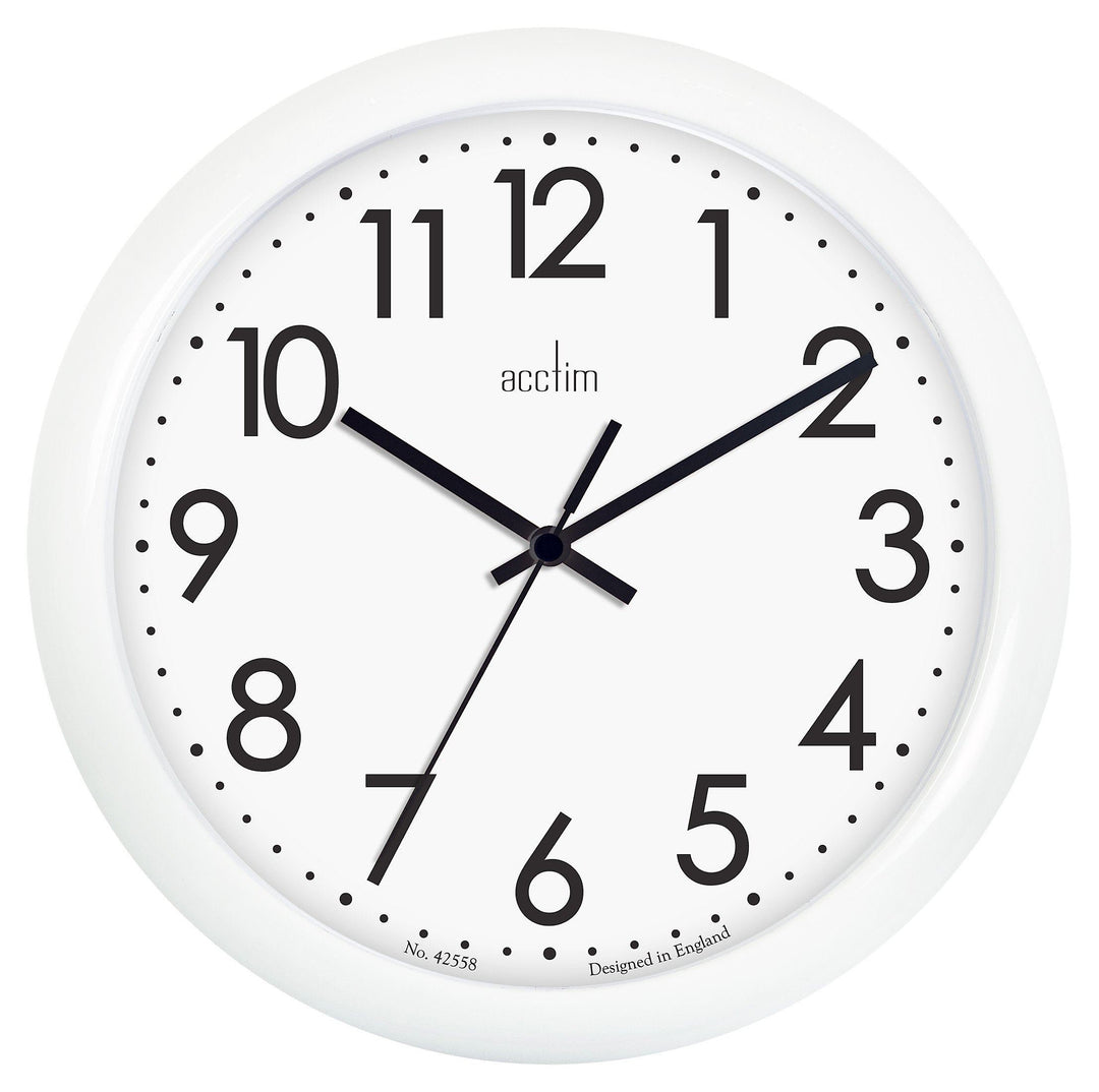Acctim Abingdon 25.5cm Wall Clock White 21892*