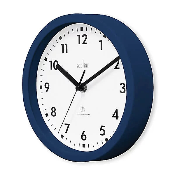 Nardo 20Cm Wall Clock Radio ControlLED Blue