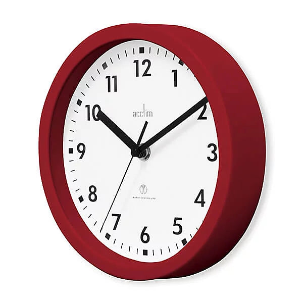 Nardo 20Cm Wall Clock Radio ControlLED Red