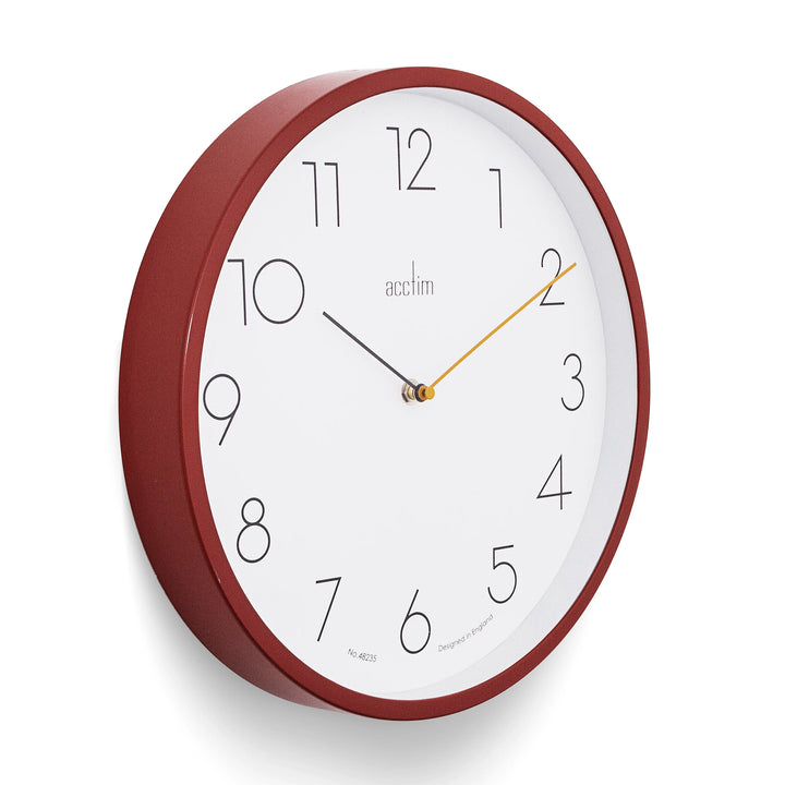 Acctim Taby Wall Clock 35cm Soft Coral 22794