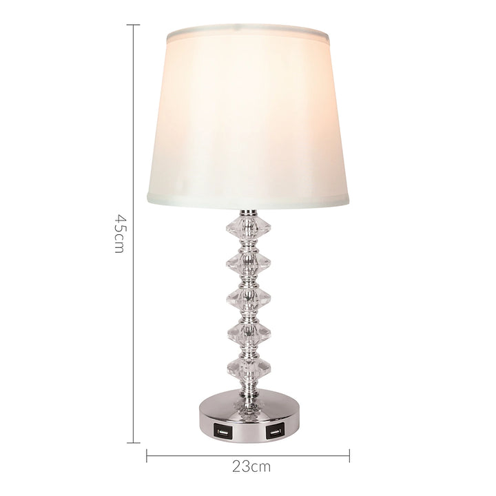 Anika Crystal Effect Touch Table Lamp