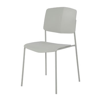 Aspen - Academy Kitchen Chairs, Light Grey Plastic Seat And Back With Lt Grey Legs (Pair) (Self Assembly) (DHD) Image 1