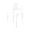 Aspen - Academy Kitchen Chairs, White Plastic Seat And Back With White Legs (Pair) (Self Assembly) (DHD) Image 1