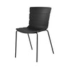 Aspen - Bali Kitchen Chairs, Black Plastic Seat With Black Legs (Pair) (Self Assembly) (DHD) Image 1