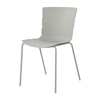 Aspen - Bali Kitchen Chairs, Light Grey Plastic Seat With Lt Grey Legs (Pair) (Self Assembly) (DHD) Image 1