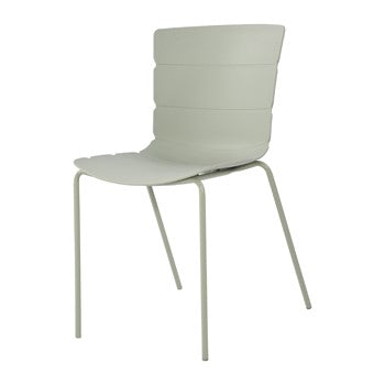 Aspen - Bali Kitchen Chairs, Sage Green Plastic Seat With Lt Green Legs (Pair) (Self Assembly) (DHD) Image 1