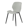Aspen - Carnaby Kitchen Chairs, Light Grey Plastic Seat With Black Legs (Pair) (Self Assembly) (DHD) Image 1