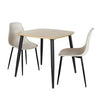 Aspen - Light Oak Square Table & 2 Calico Curve Chairs (Self Assembly) (DHD) Image 1
