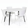 Aspen - White Rectangular Table & 4 Bali White Chairs (Self Assembly) (DHD) Image 1