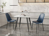 Aspen - White Square Table & 2 Blue Duo Chairs (Self Assembly) (DHD) Image 1