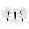 Aspen - White Square Table & 4 Bali White Chairs (Self Assembly) (DHD) Image 1