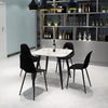 Aspen - White Square Table & 4 Black Curve Chairs (Self Assembly) (DHD) Image 1