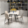Aspen - White Square Table & 4 Calico Duo Chairs (Self Assembly) (DHD) Image 1