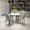 Aspen - White Square Table & 4 Light Grey Duo Chairs (Self Assembly) (DHD) Image 1