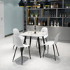 Aspen - White Square Table & 4 White Curve Chairs (Self Assembly) (DHD) Image 1