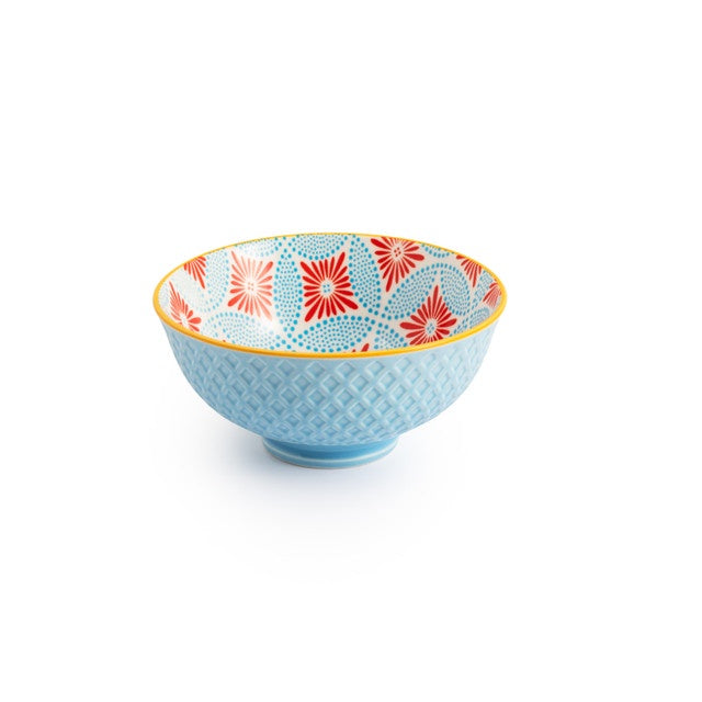 Mikasa Blue Mosaic Stoneware Nibble Bowl, 12cm