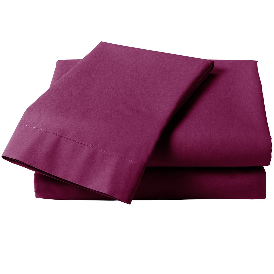 Single Fitted Sheet Aubergine