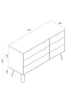 Augusta - 3+3 Drawer Wide Chest Grey Textured (Self Assembly) (DHD) Image 2
