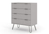 Augusta - 4 Drawer Chest Grey Textured (Self Assembly) (DHD) Image 1
