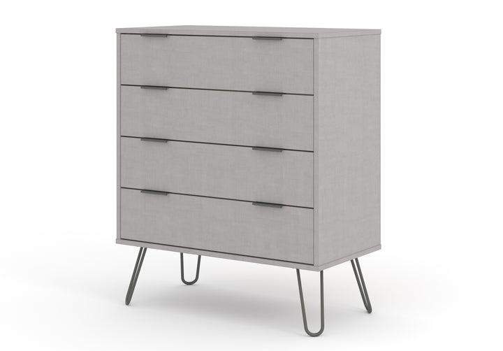 Augusta - 4 Drawer Chest Grey Textured (Self Assembly) (DHD) Image 1