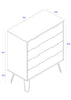 Augusta - 4 Drawer Chest Grey Textured (Self Assembly) (DHD) Image 2