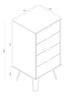 Augusta - 4 Drawer Narrow Chest Grey Textured (Self Assembly) (DHD) Image 2