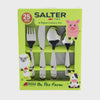 Salter 4pc Kids Cutlery Set On The Farm - Silver
