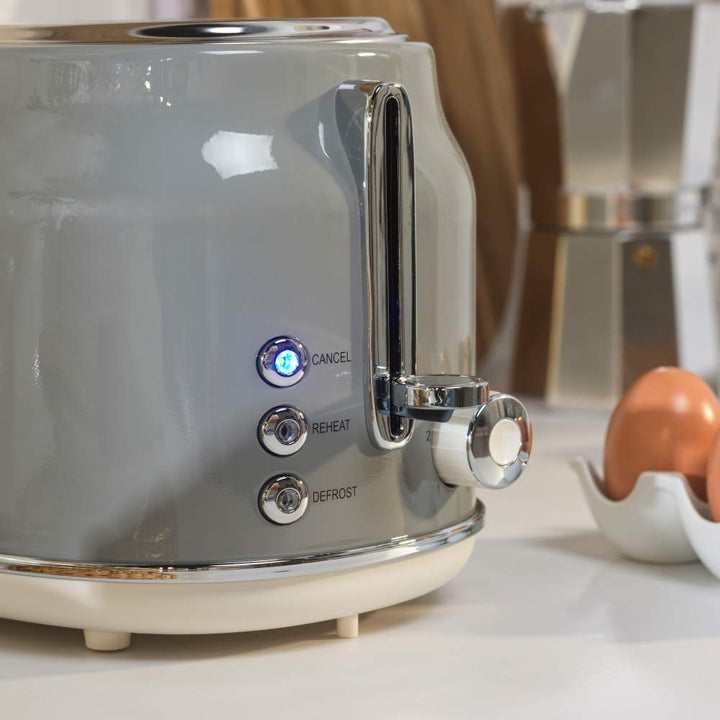 Salter Retro Grey 2 Slice Toaster with 6 Browning Levels