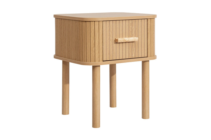 Birlea Axel 1 Drawer Fluted Bedside (Self Assembly) (DHD)