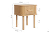 Birlea Axel 1 Drawer Fluted Bedside (Self Assembly) (DHD)