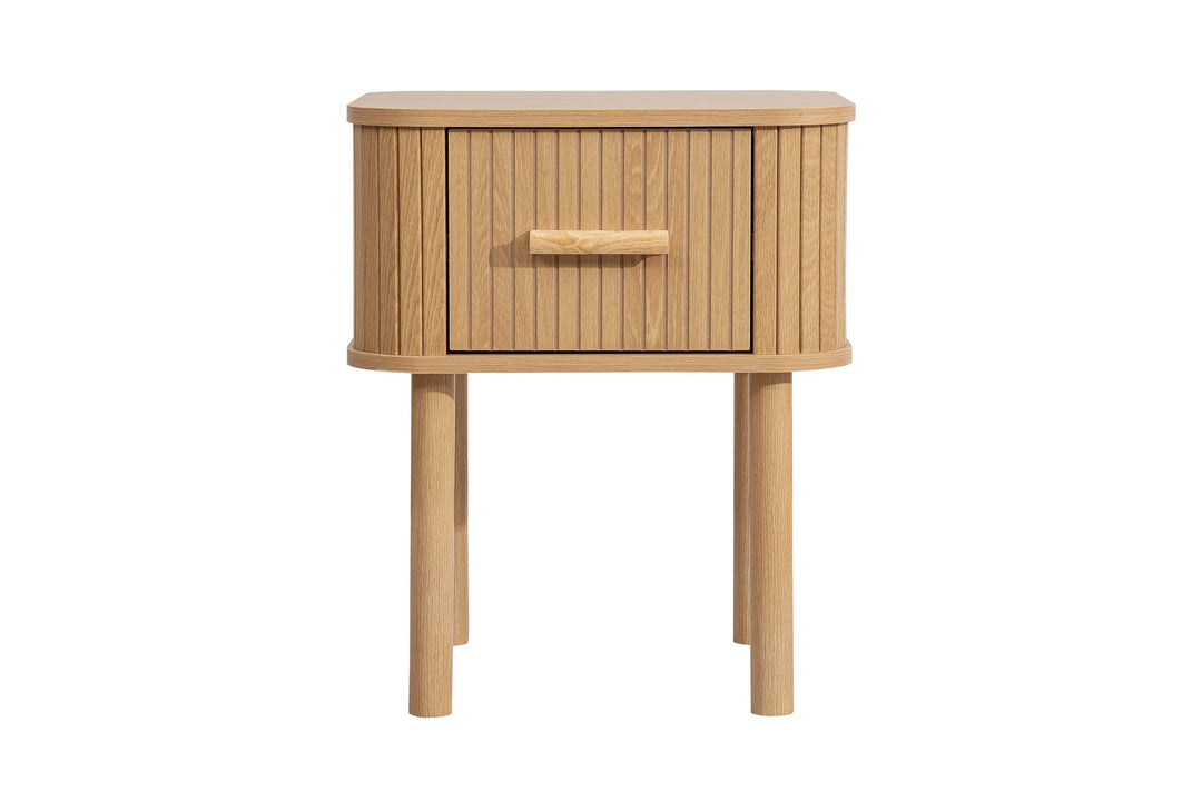 Birlea Axel 1 Drawer Fluted Bedside (Self Assembly) (DHD)