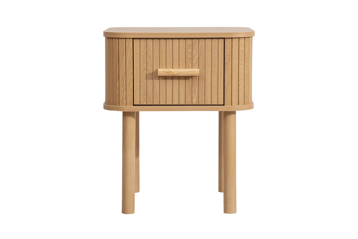 Birlea Axel 1 Drawer Fluted Bedside (Self Assembly) (DHD)