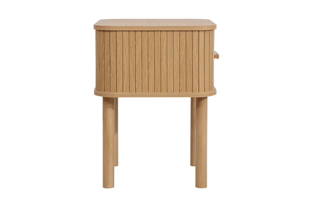Birlea Axel 1 Drawer Fluted Bedside (Self Assembly) (DHD)