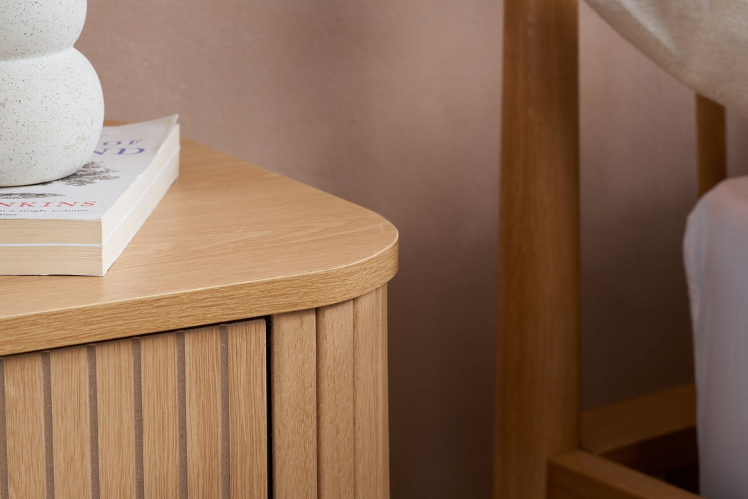 Birlea Axel 1 Drawer Fluted Bedside (Self Assembly) (DHD)