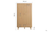 Birlea Axel 2 Door 1 Drawer Fluted Wardrobe (Self Assembly) (DHD)