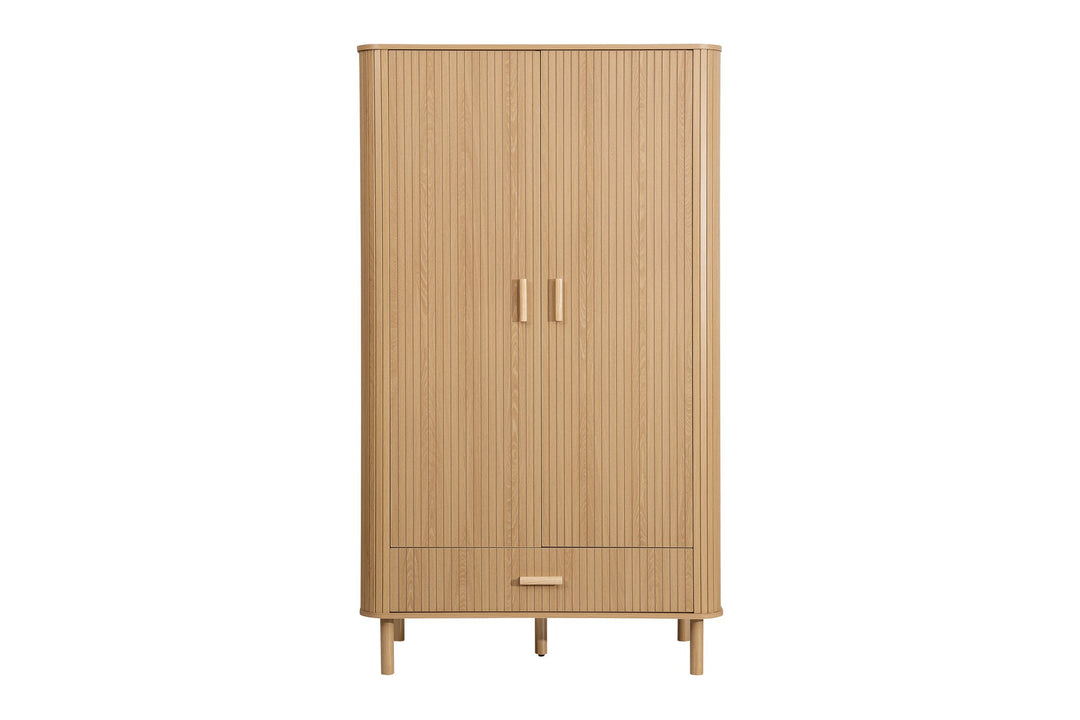Birlea Axel 2 Door 1 Drawer Fluted Wardrobe (Self Assembly) (DHD)