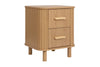 Birlea Axel 2 Drawer Fluted Bedside (Self Assembly) (DHD)