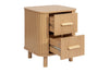 Birlea Axel 2 Drawer Fluted Bedside (Self Assembly) (DHD)