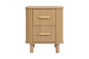 Birlea Axel 2 Drawer Fluted Bedside (Self Assembly) (DHD)