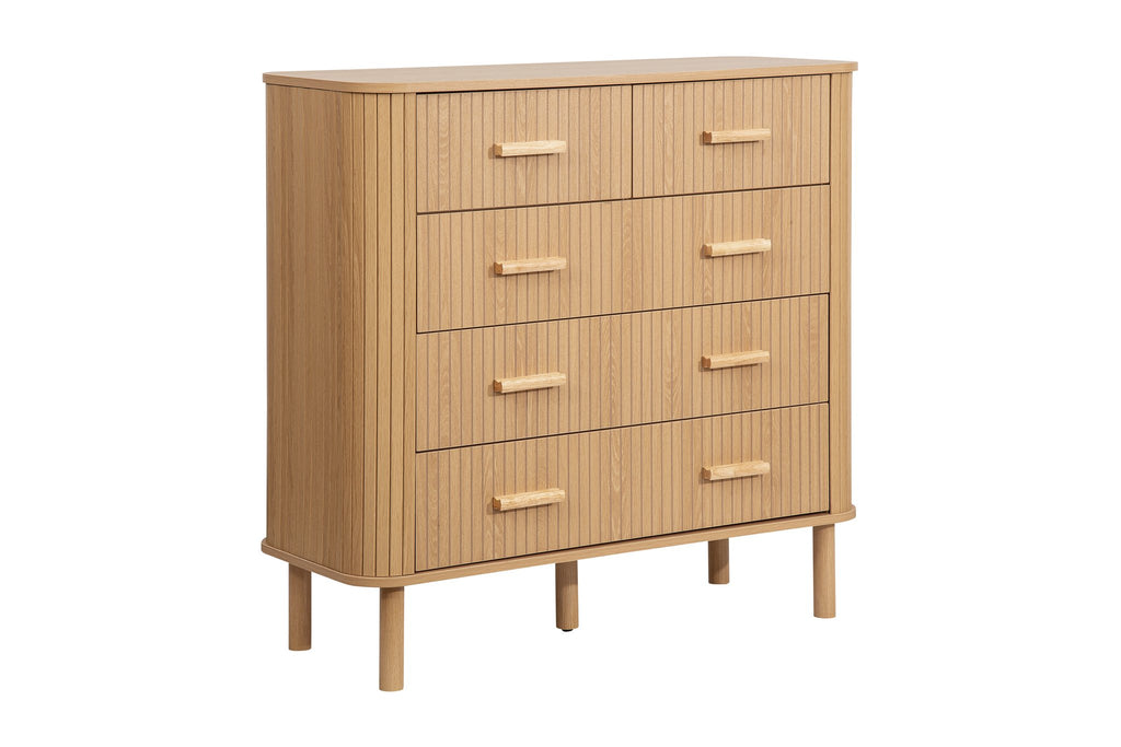 Birlea Axel 5 Drawer Fluted Chest (Self Assembly) (DHD)