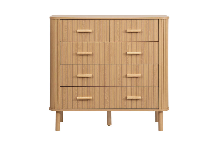 Birlea Axel 5 Drawer Fluted Chest (Self Assembly) (DHD)