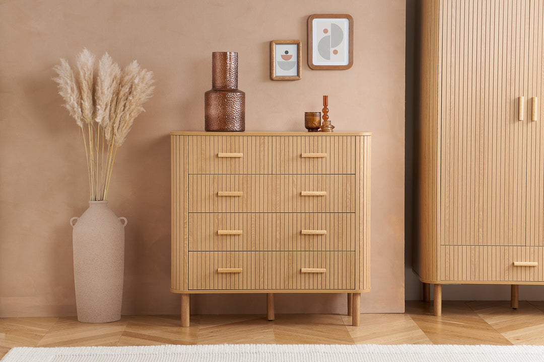 Birlea Axel 5 Drawer Fluted Chest (Self Assembly) (DHD)
