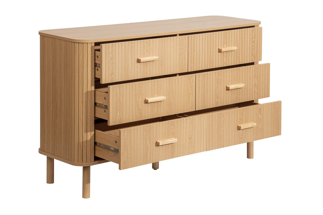 Birlea Axel 6 Drawer Fluted Chest (Self Assembly) (DHD)