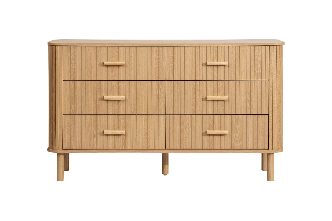 Birlea Axel 6 Drawer Fluted Chest (Self Assembly) (DHD)