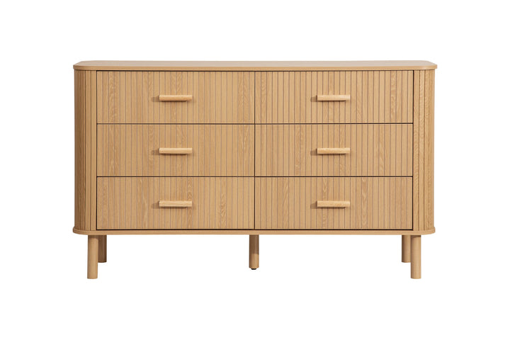 Birlea Axel 6 Drawer Fluted Chest (Self Assembly) (DHD)
