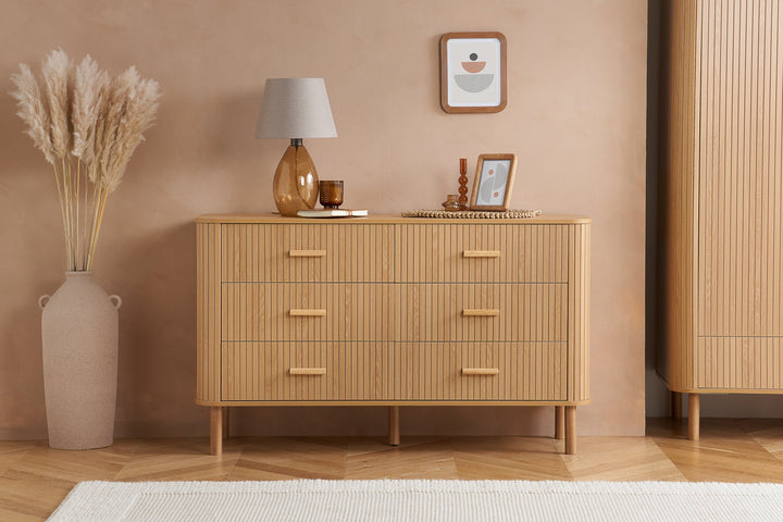 Birlea Axel 6 Drawer Fluted Chest (Self Assembly) (DHD)