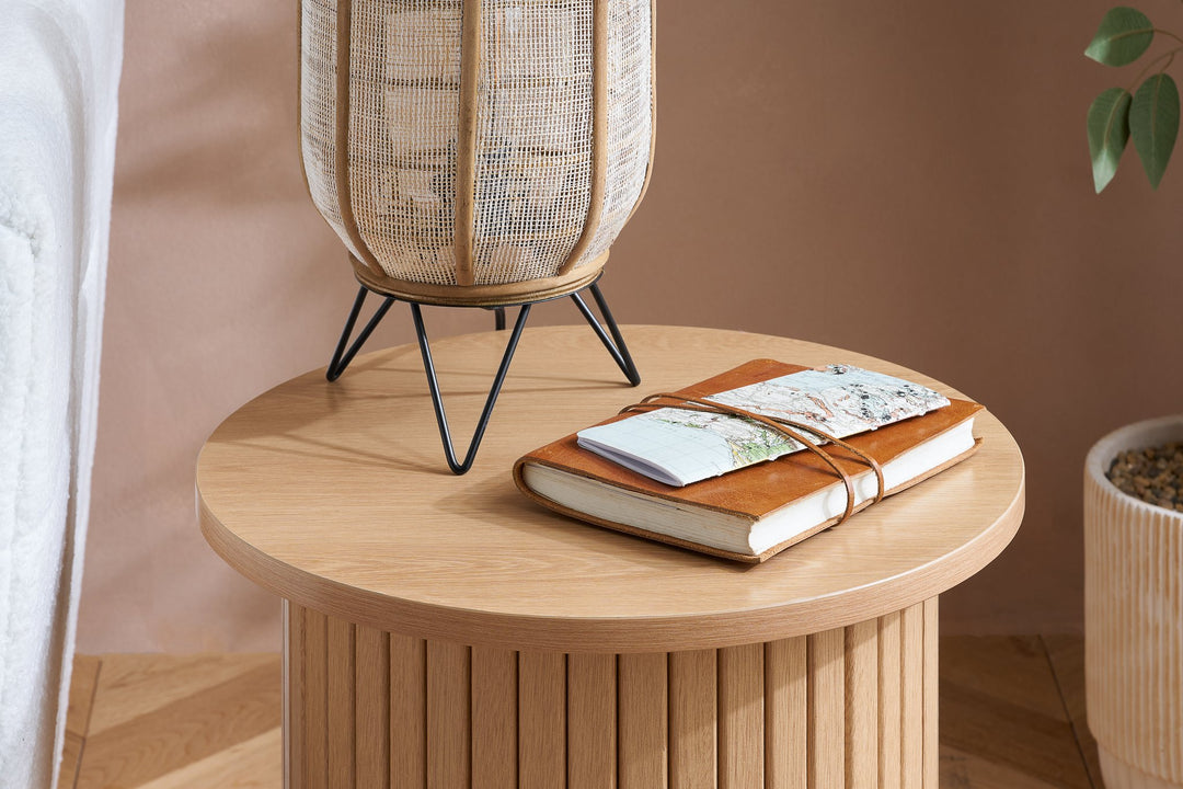 Birlea Axel Fluted Side Table (Self Assembly) (DHD)