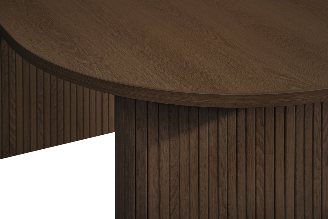Birlea Axel Oval Fluted Dining Table (Self Assembly) (DHD)