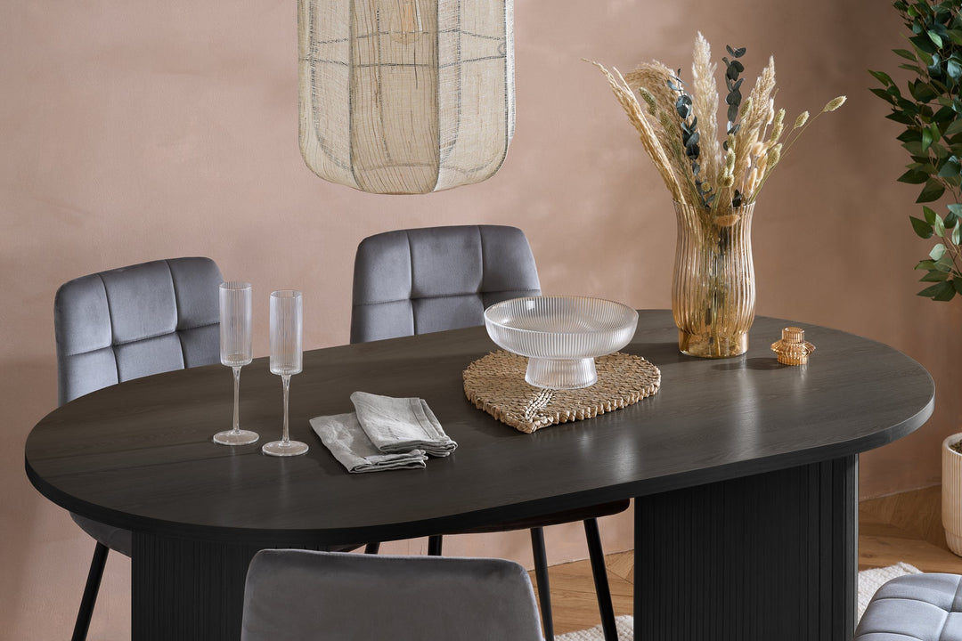 Birlea Axel Oval Fluted Dining Table (Self Assembly) (DHD)